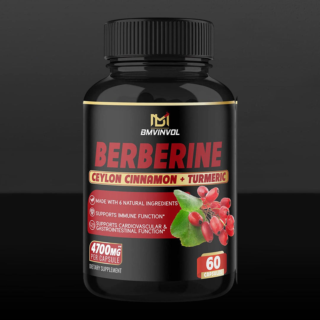 Berberine 4700mg with Ceylon Cinnamon & Turmeric – 120 Capsules, 4-Month Supply